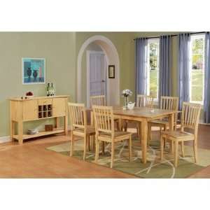  Branson 7 Piece Dining Table Set in Natural Oak Furniture 