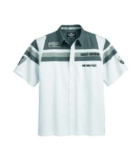 Mens Harley Davidson® Short Sleeve Club Dress Shirt White 3XL 54 57 