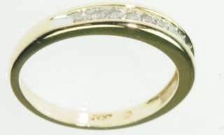   10K SOLID YELLOW GOLD DIAMOND WEDDING BAND ESTATE RING J189266  