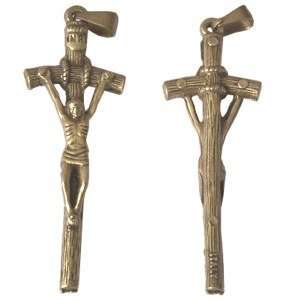  Rosary Papal crucifix   Bronze tone (1.7x1.6) Arts 