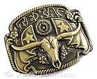 Golden Western Cowboy Texas OX Head Mens Big Metal Belt Buckle LP22 