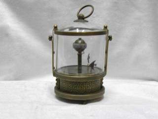 Wonderful excellent glass machine Clock with Fish in it  