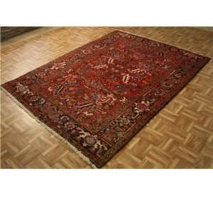   10 Red Persian Hand Knotted Wool Heriz Rug Furniture & Decor