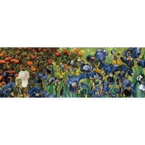  Vincent Van Gogh: 37.5W by 13H : Iris, 1889 CANVAS Edge 