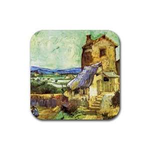  The Old Mill By Vincent Van Gogh Square Coasters Office 