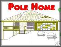134LH Pole Real Estate house Plan Build Slope Land  
