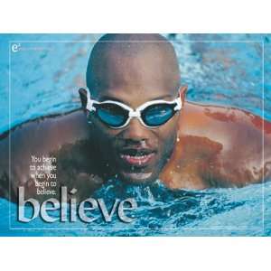  Believe (Swimmer) Motivational Poster