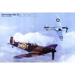  Airplane Spitfire Mk 9 Poster Print