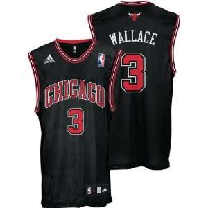 Ben Wallace Jersey: adidas Black Replica #3 Chicago Bulls Jersey 