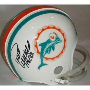  Paul Warfield Signed Dolphins Throwback Riddell Mini 