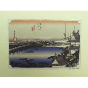  Yoshida ~ Matted Art Card   Hiroshige