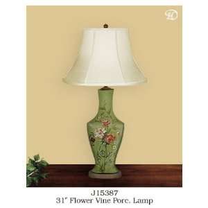    Flower Vine Porcelain Lamp 31 H by JB Hirsch
