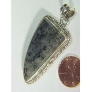   Sterling Silver with Montana Agate Necklace Pendant: Everything Else