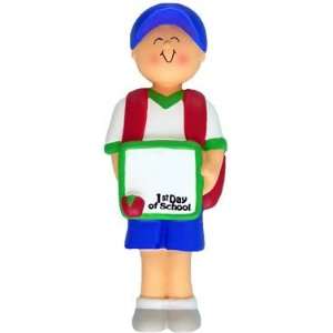  Male First Day of School Christmas Ornament Sports 