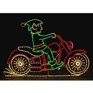  Holiday Lighting Specialists Elf On Motorcycle LED Light Display 