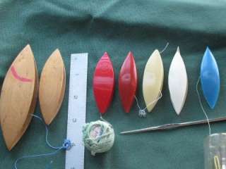 Vintage Tatting Shuttles Crochet Lot Wood Celluloid Bakelite Plastic 