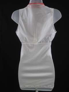 RIVAMONTI White Coral Sleeveless Blouse Top Shirt Sz S  