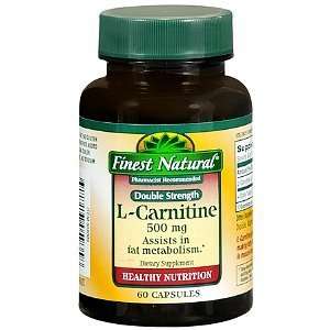  Finest Natural L Carnitine Double Strength 500mg, 60 