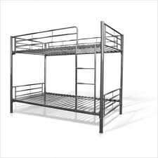 SILVER METAL TWIN BUNK BED CONTEMPORARY STEEL FRAME *  
