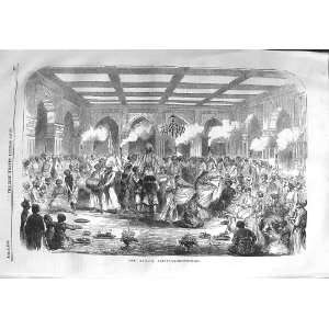  1858 SCENE HOOLIE FESTIVAL CELEBRATION INDIA OLD PRINT 