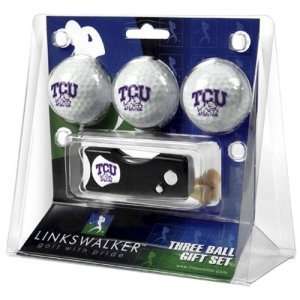  Texas Christian Horned Frogs NCAA 3 Golf Ball Gift Pack w 