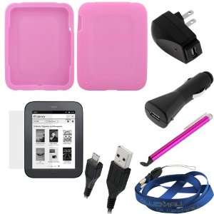  GTMax Hot Pink Silicone Skin Rubber Soft Case + Clear LCD 