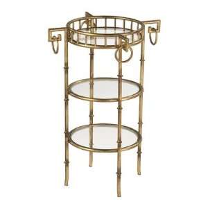  Bamboo Three Tier Stand in Gold: Home & Kitchen