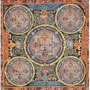   Mandalas (Large Thangka)   Tibetan Thangka Painting: Home & Kitchen