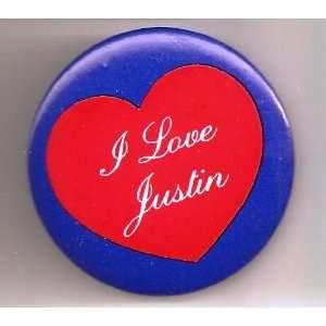 Love Justin Pin/ Button/ Pinback/ Badge