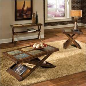  Harrison Table Set In Oak Finish by Standard Furniture 