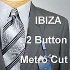 44R $1,299 Ibiza  GRAY Wool Mens Suit   44 Regular IB40