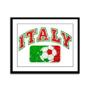  Framed Panel Print Italy Italian Soccer Grunge   Italian 
