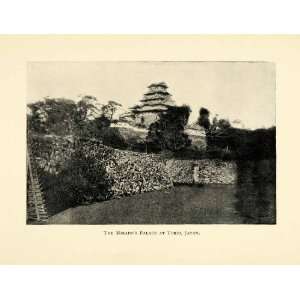  1898 Print Mikados Palace Tokyo Japan Ancient Tokio 