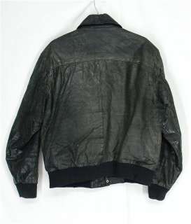   leather bomber jacket by hunt club tagged a size 42 measures and fits