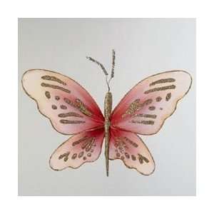  Pack of 6 Copper and Brown Net Wing Butterfly Wall Decor 