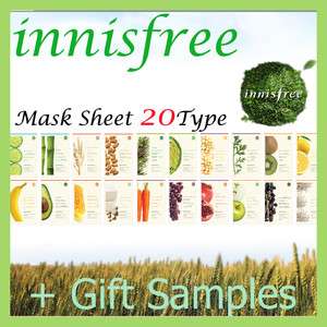 innisfree Natural Essential Mask (7 Sheets) + Gift Sample, Korean 