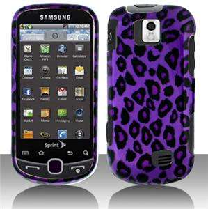 Purple Leopard Hard Case Snap On Cover for Samsung Intercept M910