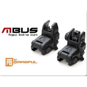 Magpul PTS MBUS Front & Rear Back Up Sight Set Black Color Polymer 