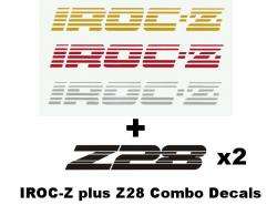 Chevy IROC Z Plus Z 28 Decal Combo Set  