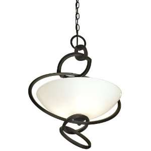  Varaluz 100P01X Shaken 1 Light Pendant in Forged Iron with 