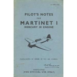  Miles Martinet I Aircraft Pilots Notes Manual Sicuro 