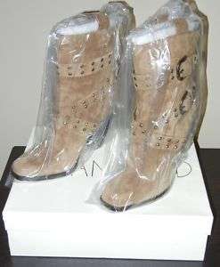 womans joan and david kerris taupe luxury boots sz. 10  
