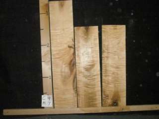 Curly Maple Lumber 3 BOARDS RUSTIC LOT 30L + 8 WIDE S3S 3/4 CM97 