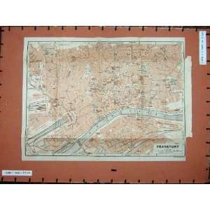  MAP 1921 GERMANY STREET PLAN FRANKFURT BLACK FOREST