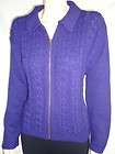 women s jennifer moore cardigan cable knit chic warm purple