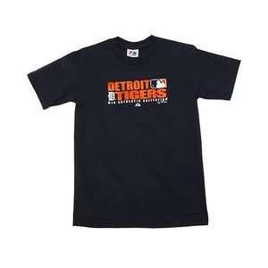 Detroit Tigers Team Pride Youth T Shirt by Majestic Athletic   Navy 
