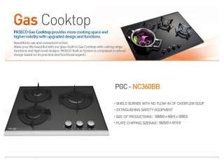   PGC NC360BB 3 Sealed Burners NeoCeran Coating Gas Cooktop for LPG LNG