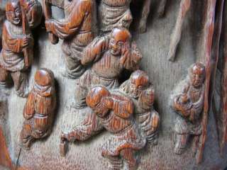 Here is a Wonderful Chinese Bamboo Carved Brush Pot .