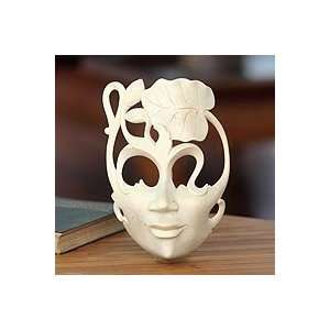  NOVICA Wood mask, Lotus Lady Home & Kitchen