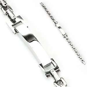  316L Stainless Steel Bracelet with Square Linked Chains 